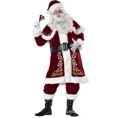 Deluxe Velvet Christmas Santa Claus Suit m1105