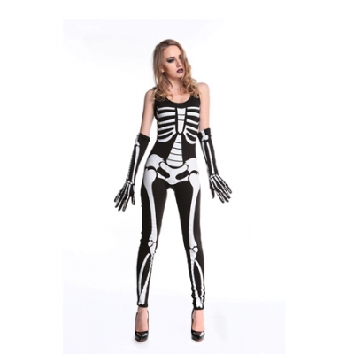 black halloween skeleton costume M40181