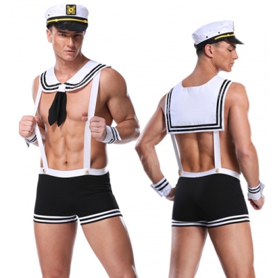 Seaman Sexy Sailor Costume Cosplay Uniforms Sets Men's Sex Underwear 20193