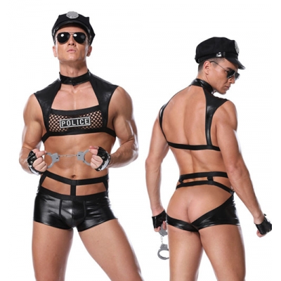 Police Uniforms Nightclub Erotic Costumes Cosplay Mesh Underwear 20201