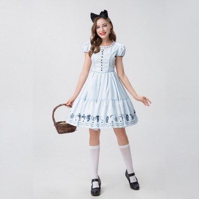 Halloween Cute Maid Costume  Alice In Wonderland Princess Dress Costume YM0912