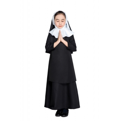2019 new design children  woman dress uniform for costume carnival costume nun uniformM40646