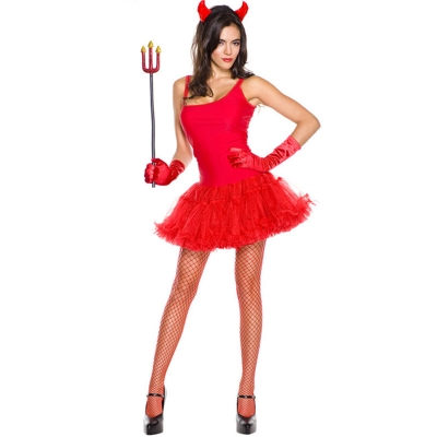 Red Sexy Devil Role Play Halloween Costume M40538