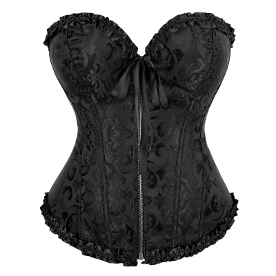 Women Sexy Jacquard Overbust Bustiers and Corsets Plus Size M1795