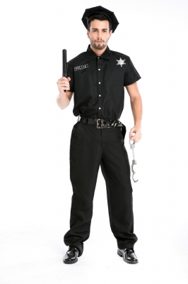 Black policeman costume M4715