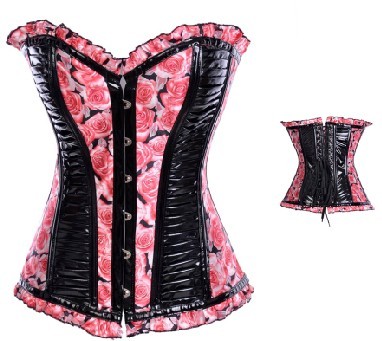 flowery steel bone satin corset m1941