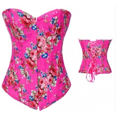 Floral Cowboy Corset with G-string  M1852C