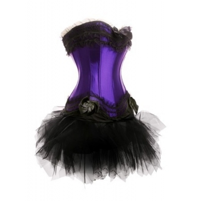 2pcs purple corset m1693d