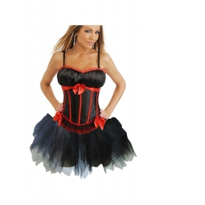 sexy satin corset with skirt m1753G