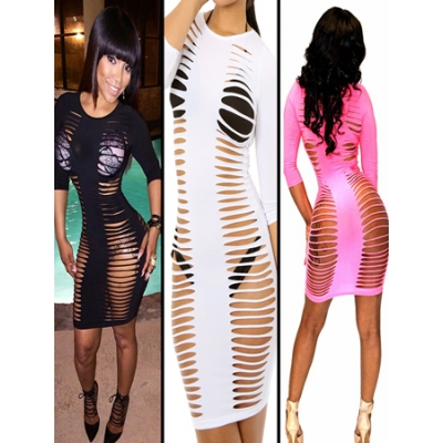 2014 new cheap wholesale women sexy party bodycon dresses prom club bandage wears M3828