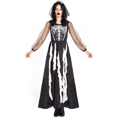 Mexican Necromancer makeup party Bride Skull Clothing M40250