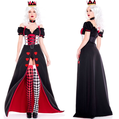Poker Red Queen Of Hearts Costume m40684