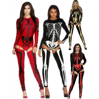 Fashion Skeletons Dancing Costume For Halloween