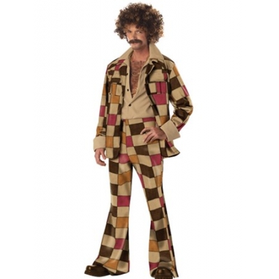 60s 70s Men Retro Hippie Disco Costume M40237